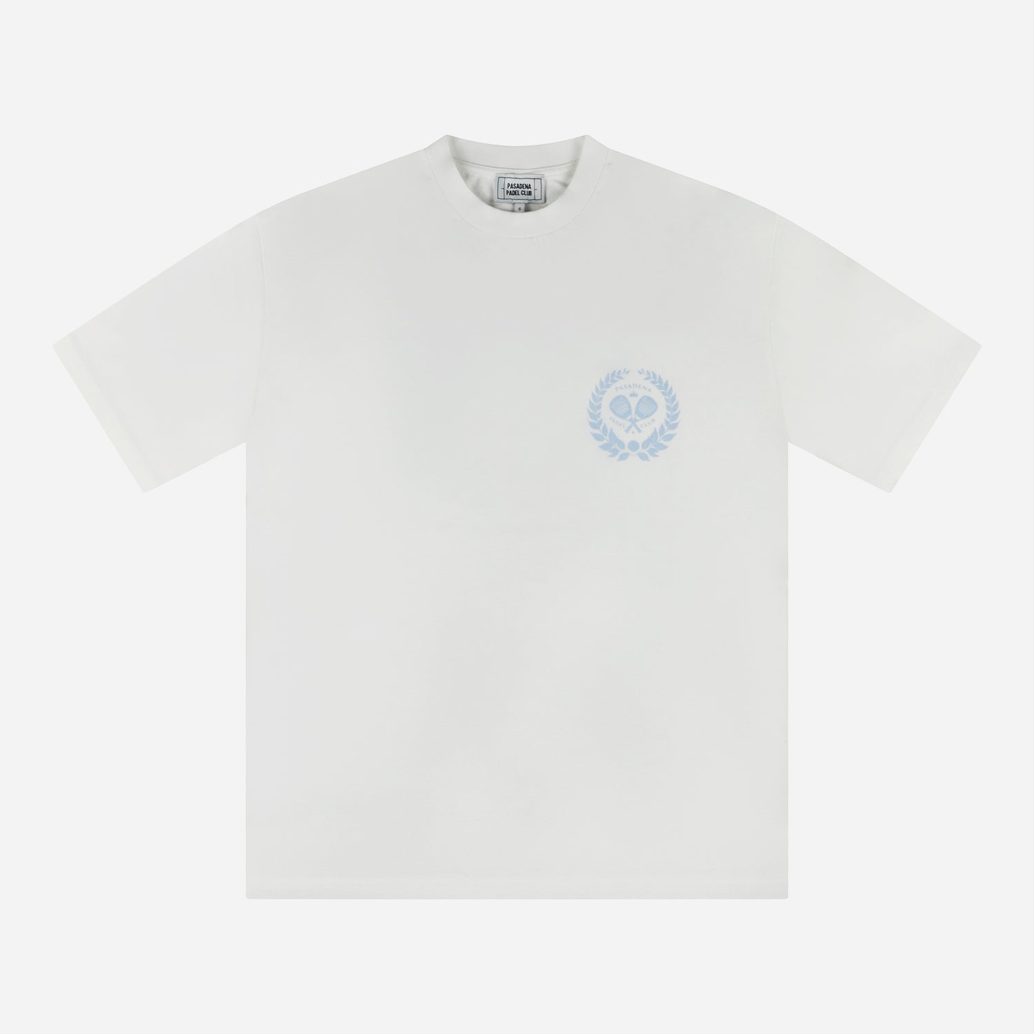 Sky Blue Wreath Tee | White